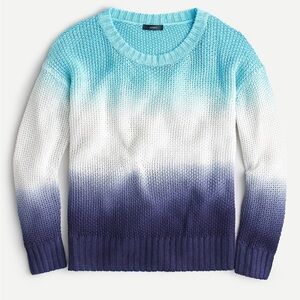 J.Crew Dip-Dyed Beach Sweater- NWT- Monaco Blue/Raw Indigo- Size SMALL